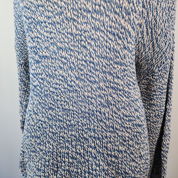 Ralph Lauren Denim & Supply Open Knit Sweater XL Boat Neck 100% Cotton Blue - Picture 3 of 7